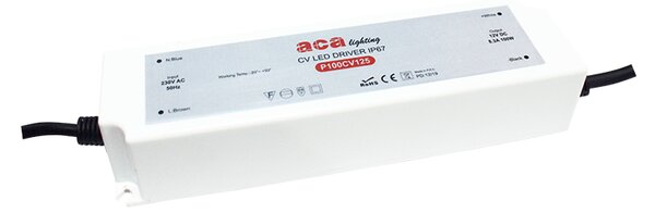 ACA Lighting LED napájecí zdroj 230V AC ->12V DC/100W/8,33A/IP67, P100CV125