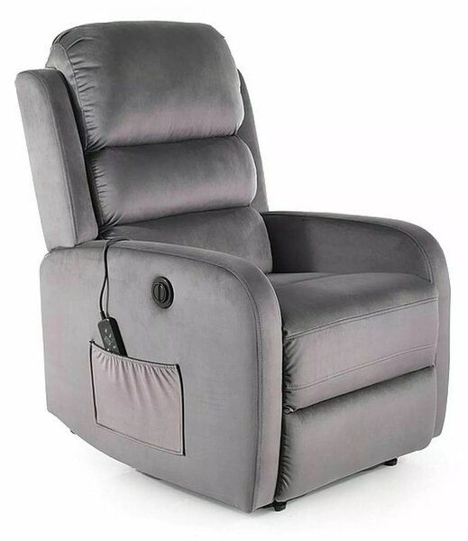 PEGASUS M relaxační křeslo, šedá