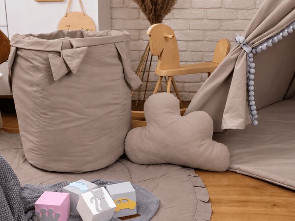 Dětský stan TEEPEE (TÝPÍ) SUPERIOR s doplňky - TAUPE/ŠEDÝ