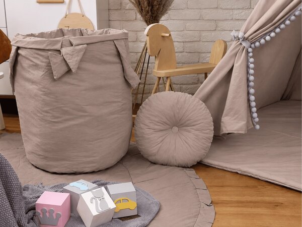 Dětský stan TEEPEE (TÝPÍ) SUPERIOR s doplňky - TAUPE/ŠEDÝ