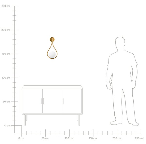 Nástěnná lampa AUROUE Zlatá Kov
