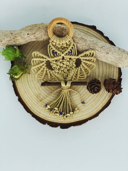 BRIMOON Sova halloween macramé v. 12 cm