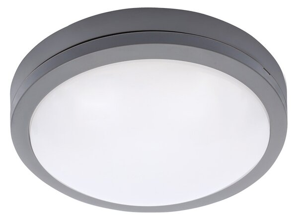 SOLIGHT LED venkovní osvětlení Siena, šedé, 20W, 1500lm, 4000K, IP54, 23cm, kruhové šedé