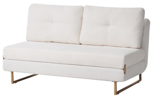 Rozkládací pohovka 3místná JERSLEV Buklé Krémově bílá