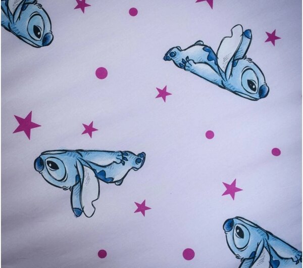 Jerry Fabrics Prostěradlo Lilo and Stitch Pink Stars 90x200x25 cm