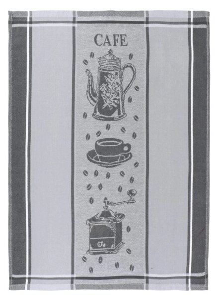 Bellatex Kuchyňská utěrka 1 ks 50x70 cm Šálek Šedá
