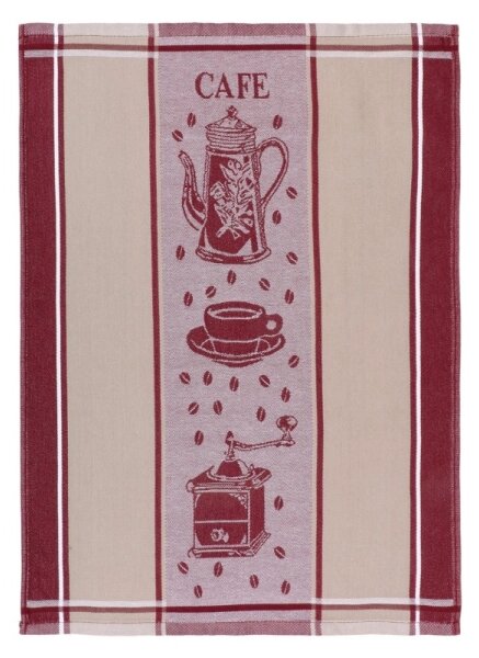 Bellatex Kuchyňská utěrka 1 ks 50x70 cm Šálek Červená