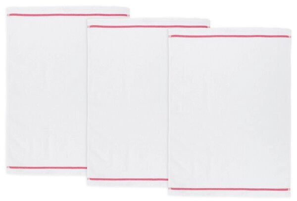 Bellatex Kuchyňské utěrky sada 3 kusů 50x70 cm Proužek Bílá,Červená
