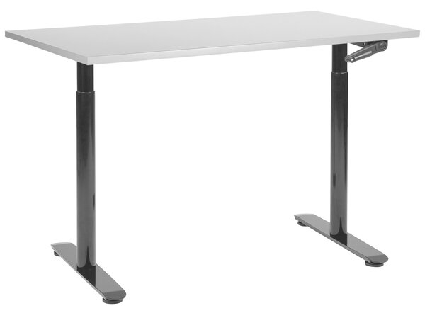 Manuálně výškově nastavitelný pracovní stůl DESTINAS Šedá/Černá 120 cm 72 cm