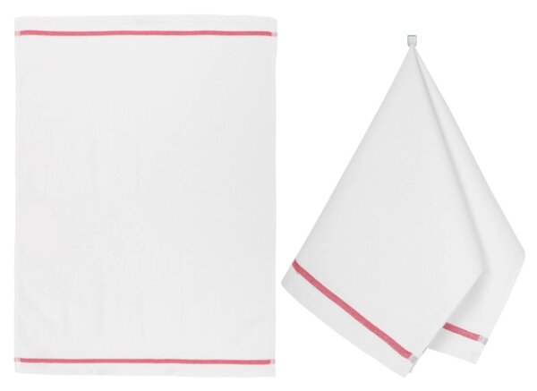 Bellatex Kuchyňská utěrka 1 ks 50x70 cm Proužek Bílá,Červená