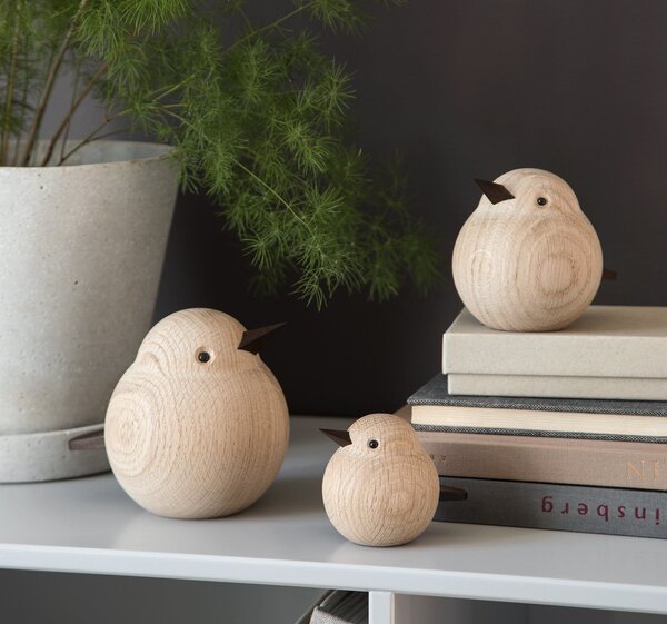 Dřevěný ptáček Baby Sparrow Natural Oak