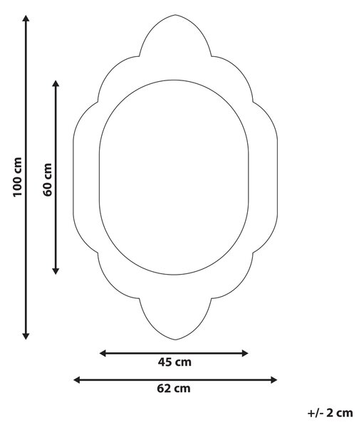 Zrcadlo FRESVILLE 62 cm 100 cm Borovicové dřevo Světle hnědá
