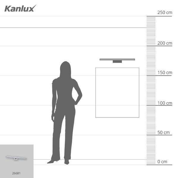 ASTEN nástěnné koupelnové svít. LED 12W, 1010lm, 4000K, IP44, 60cm, chrom