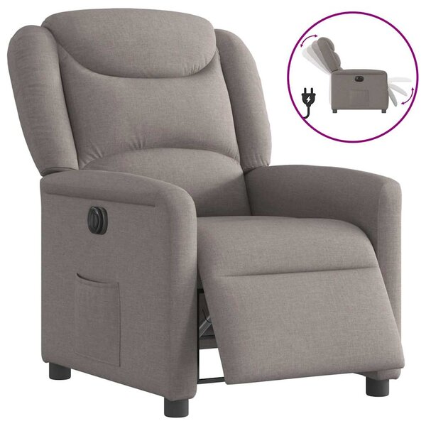 Elektrické polohovací křeslo taupe textil 3303181