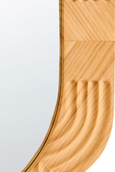 Zrcadlo FRESVILLE 62 cm 100 cm Borovicové dřevo Světle hnědá