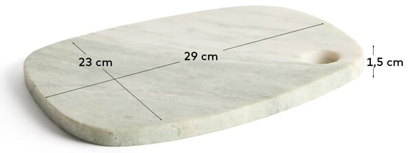 Kave Home Bílé mramorové servírovací prkénko Erefi 29 x 23 cm