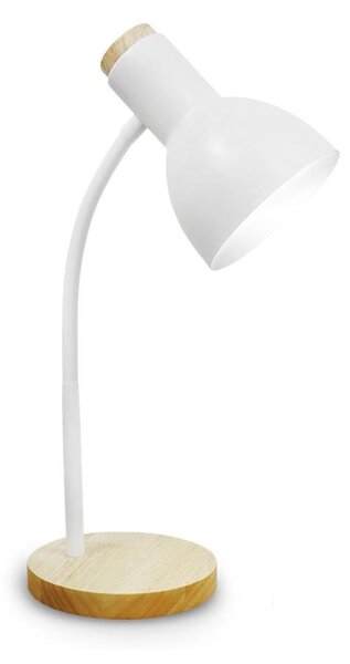 Stolní lampa MARMA 1xE27/60W/230V bílá/kaučukovník