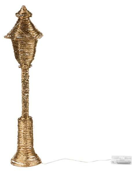 Vánoční dekorace LED ALFTANES Sloupková lampa 62 cm Zlatá
