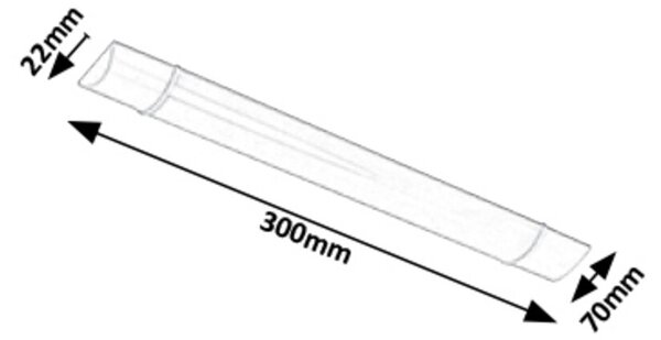 Rabalux Bílé LED svítidlo pod kuchyňskou linku Batten Light 30cm 10W 1450