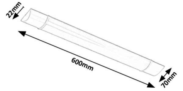 Rabalux Bílé LED svítidlo pod kuchyňskou linku Batten Light 60cm 20W 1451