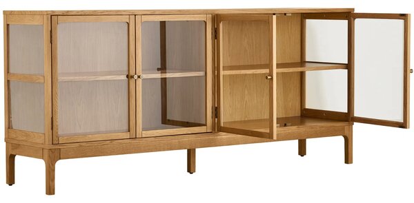 -25 % Dny MOMENTI– Nordic Living Dubová vitrína Zamma 80 x 180 cm