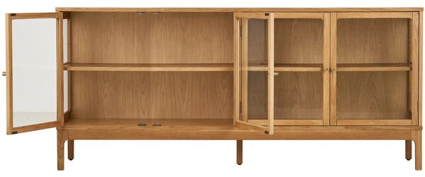 -25 % Dny MOMENTI– Nordic Living Dubová vitrína Zamma 80 x 180 cm