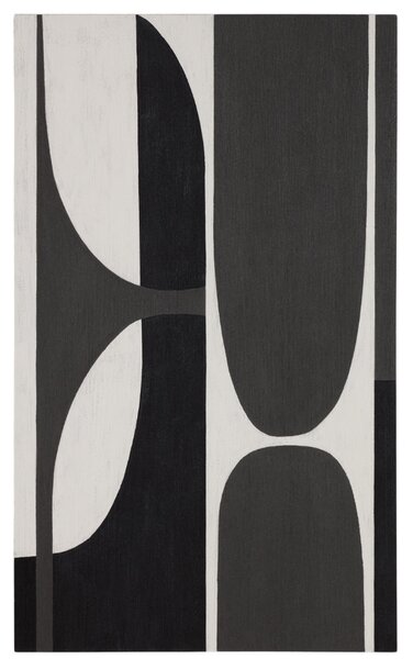 Kave Home Černobílý abstraktní obraz Onure 200 x 120 cm
