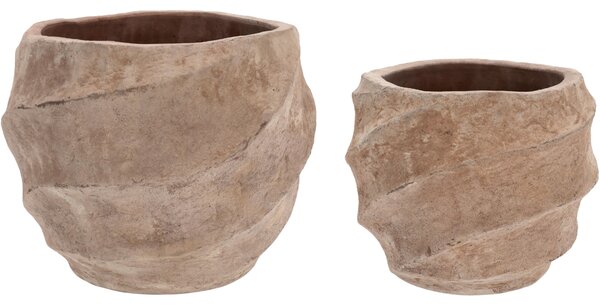 Bizzotto Set dvou zahradních terakotových květináčů Teide Ø35/54 cm