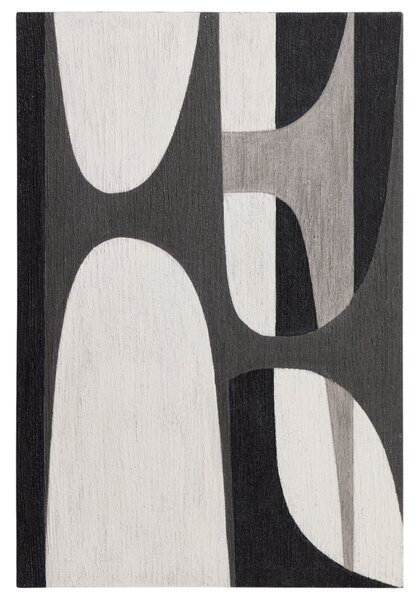 Kave Home Černobílý abstraktní obraz Onure 90 x 60 cm