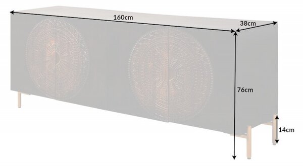Komoda MANDALA 160 CM masiv mango Nábytek | Úložné prostory | Komody | Nízké