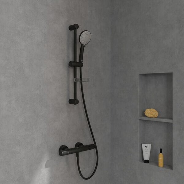 Villeroy & Boch Universal Showers sprchová sada na stěnu černá TVS109004000K5