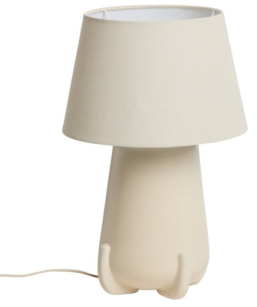 Kave Home Béžová keramická stolní lampa Odra