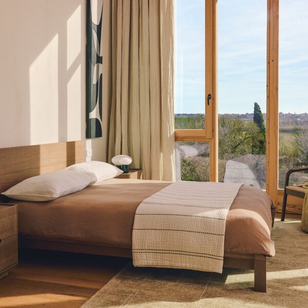 Kave Home Černobílý abstraktní obraz Onure 180 x 45 cm