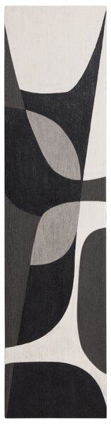 Kave Home Černobílý abstraktní obraz Onure 180 x 45 cm