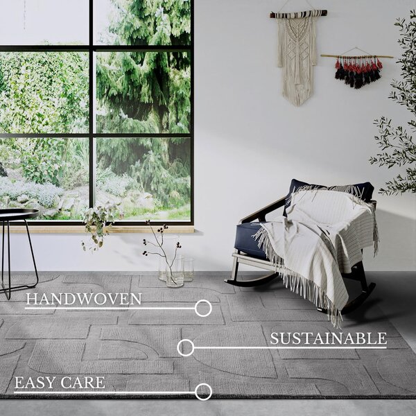 Šedý ručně tkaný vlněný koberec 80x150 cm Alexis – Villeroy&Boch