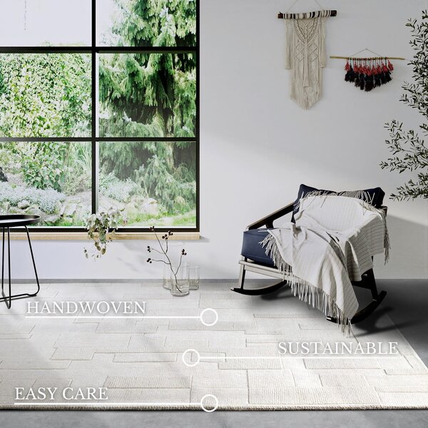 Krémový ručně tkaný vlněný koberec 190x280 cm Wilhelmine – Villeroy&Boch