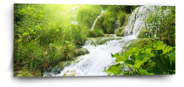 Sablio Obraz Kaskádovitý vodopád - 110x50 cm