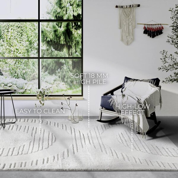 Krémový koberec 160x235 cm Bartoux Cream White – Elle Decoration