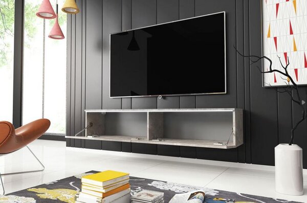 Nízka komoda s LED dekor beton
