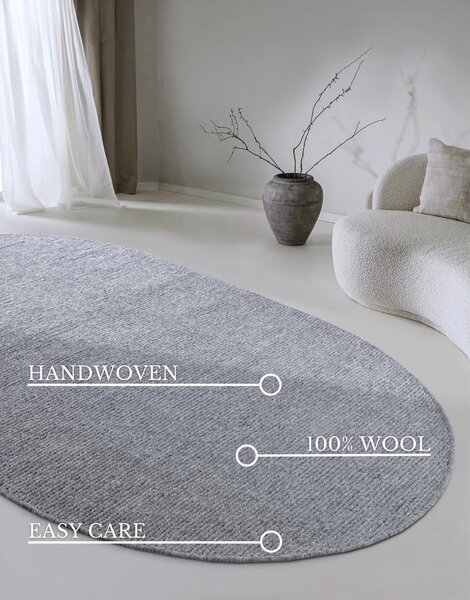 Šedý ručně tkaný vlněný koberec 160x230 cm Francois – Villeroy&Boch