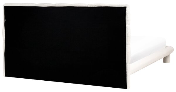 Postel Buklé CRESSAT 180 x 200 cm Krémově bílá