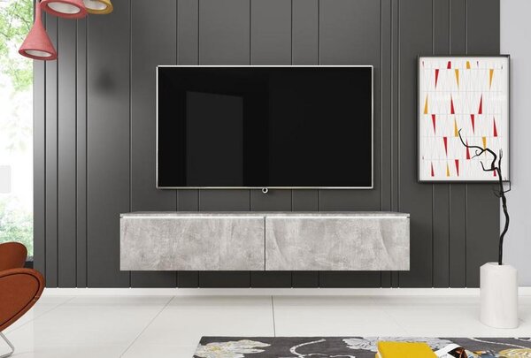 Nízka komoda s LED dekor beton