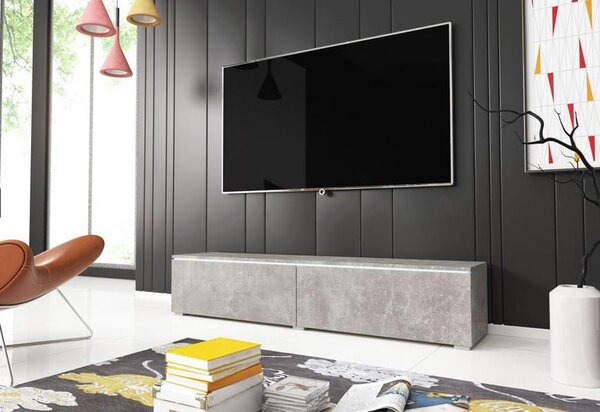 Nízka komoda s LED dekor beton