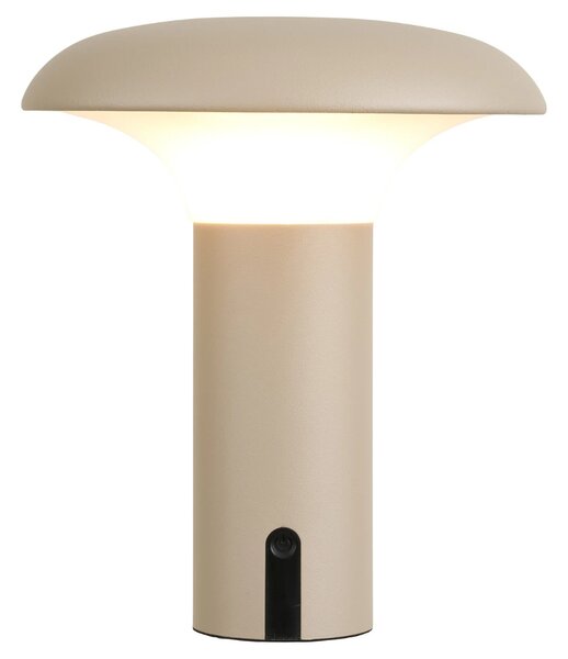 Nordic Living Béžová plastová nabíjecí stolní LED lampa Rami