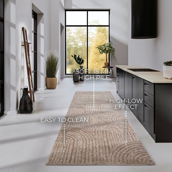 Béžový běhoun 80x240 cm Chappe Beige – Elle Decoration