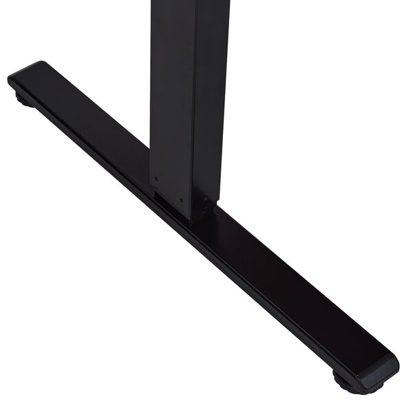 Elektricky nastavitelný rohový psací stůl DESTINES Bílá/Černá 160 cm 109 cm Levá
