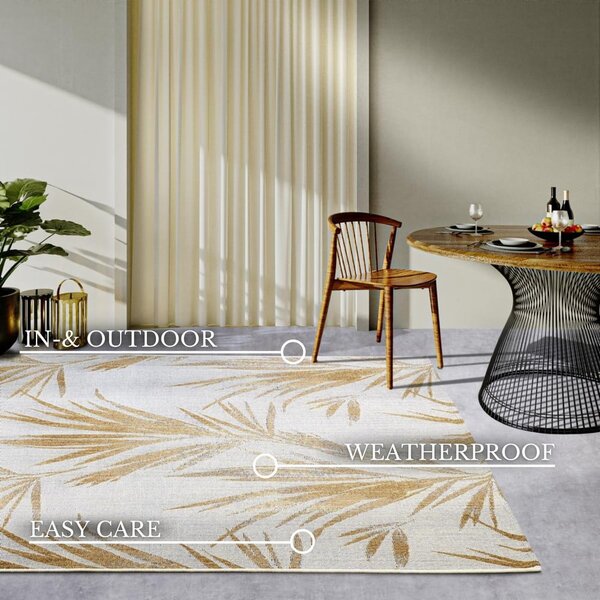 Venkovní koberec v bílo-zlaté barvě 120x180 cm Leonie – Villeroy&Boch