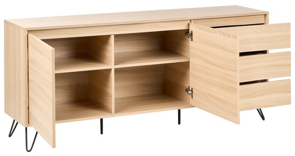 Komoda se 2 dvířky CARDIGAN Světle hnědá