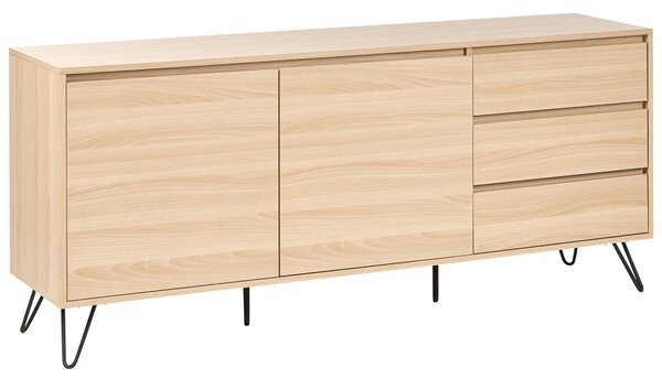 Komoda se 2 dvířky CARDIGAN Světle hnědá