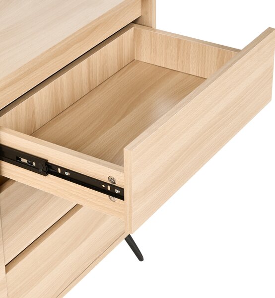 Komoda se 2 dvířky CARDIGAN Světle hnědá